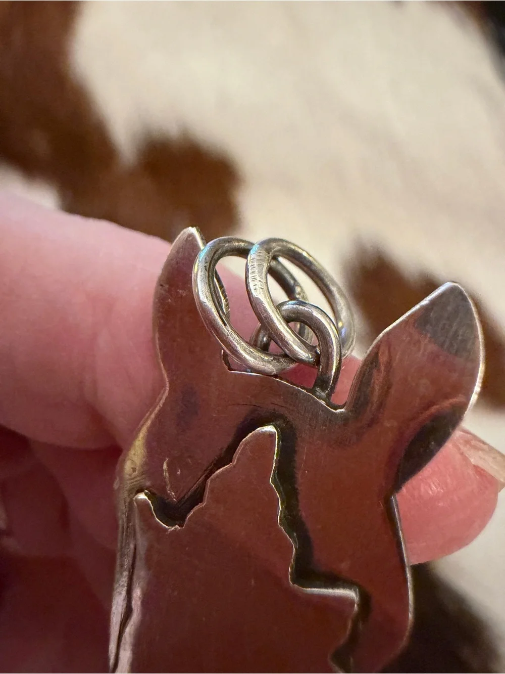 ❤️ Horse Head Silhouette Sterling Silver Hand Crafted Unisex Pendant 1.52”L